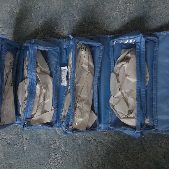 5 PIECE LIGHT BLUE JOY HANDBAG LUGGAGE COLLECTION SET - Picture 5 of 13